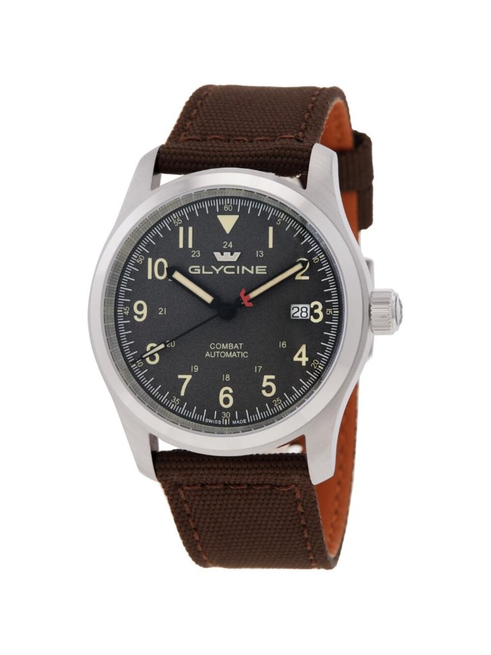 NWT Glycine Combat Field Automatic Grey Dial Men's Watch